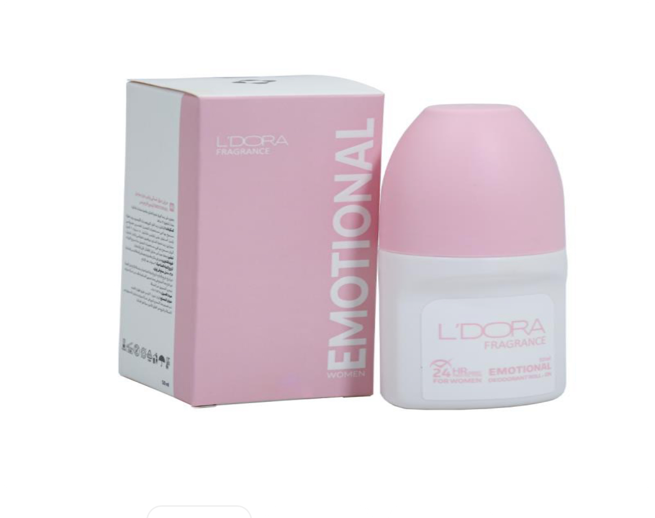 مام ضد تعریق (دئودورانت) رولی زنانه مدل EMOTIONAL لدورا فرگرنس 50 میلی‌لیتر