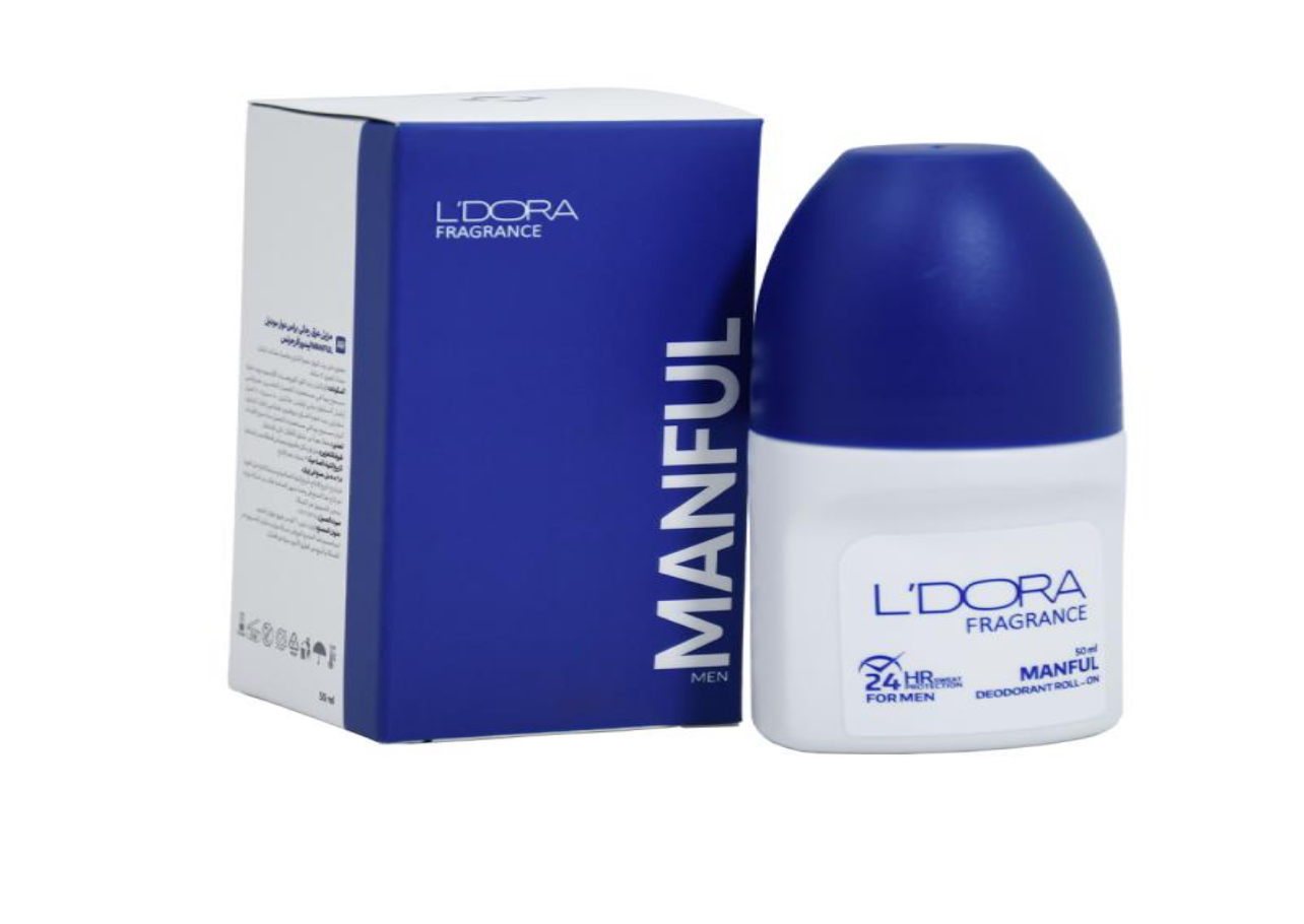 مام ضدتعریق (دئودورانت ) رولی مردانه مدل MANFUL لدورا فرگرنس 50 میلی‌لیتر